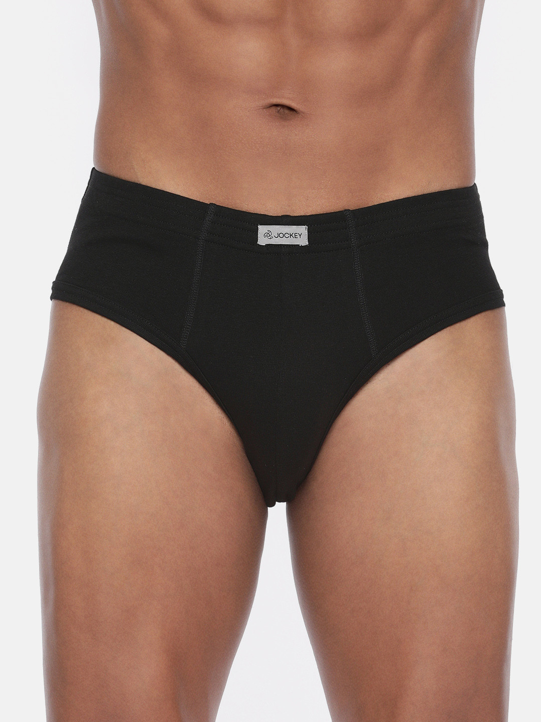 Jockey Elance Men Black Solid Contour Briefs 1009-0105