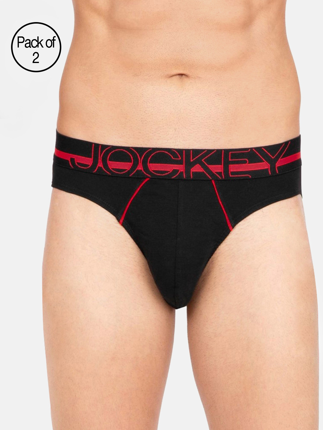 Jockey Men Pack of 2 Black Modern Briefs US17-0205