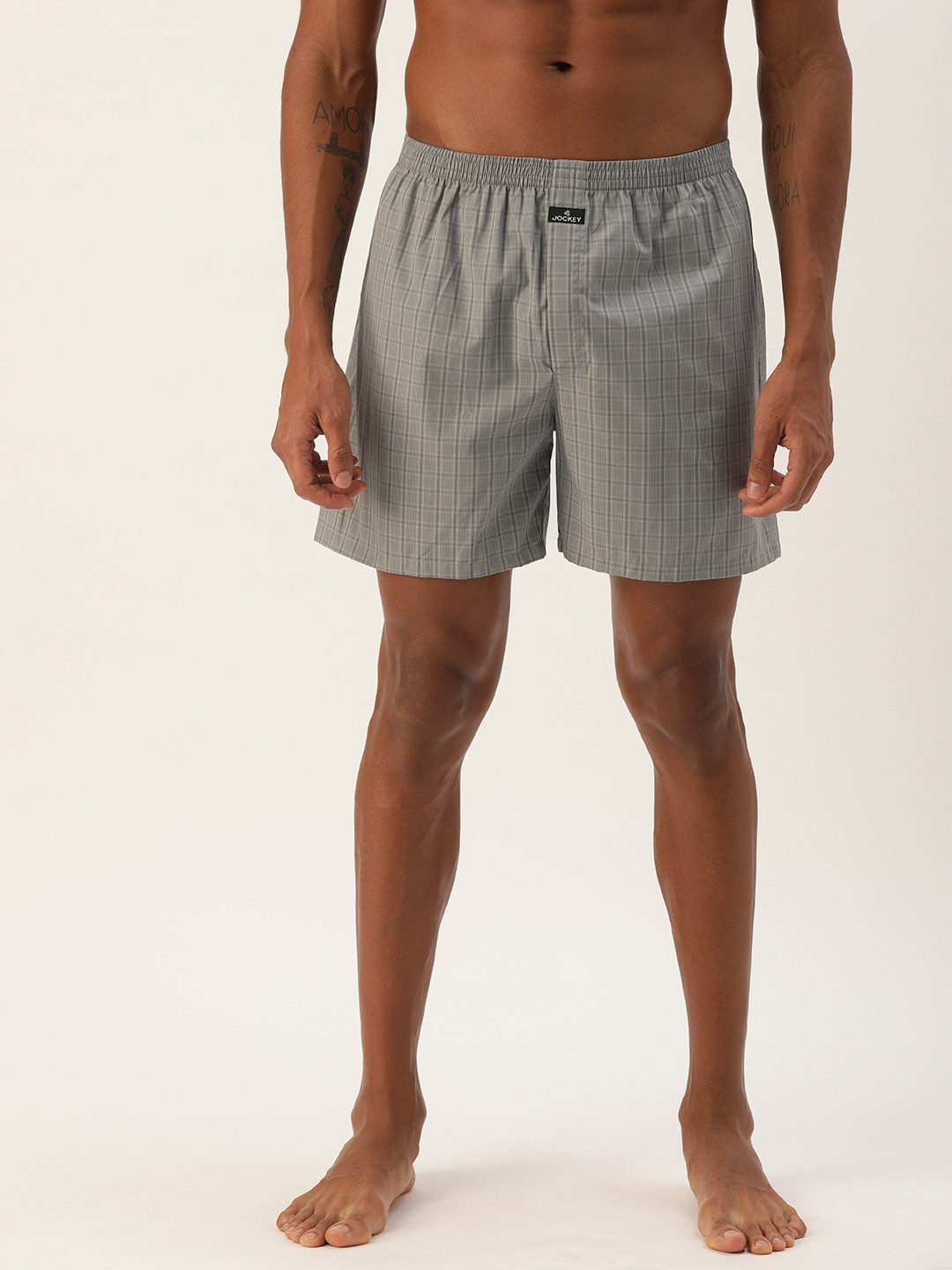 Jockey Men Assorted Checked Pure Cotton Boxers 1222-0110-ASSTD