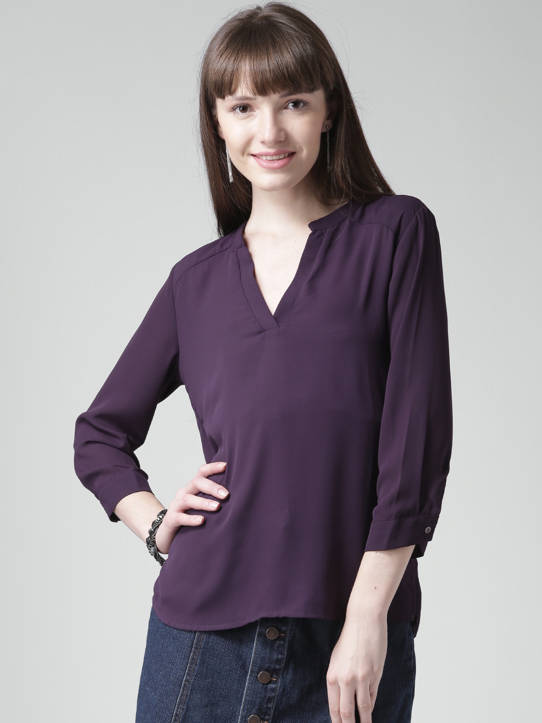 Purple best sale sheer top