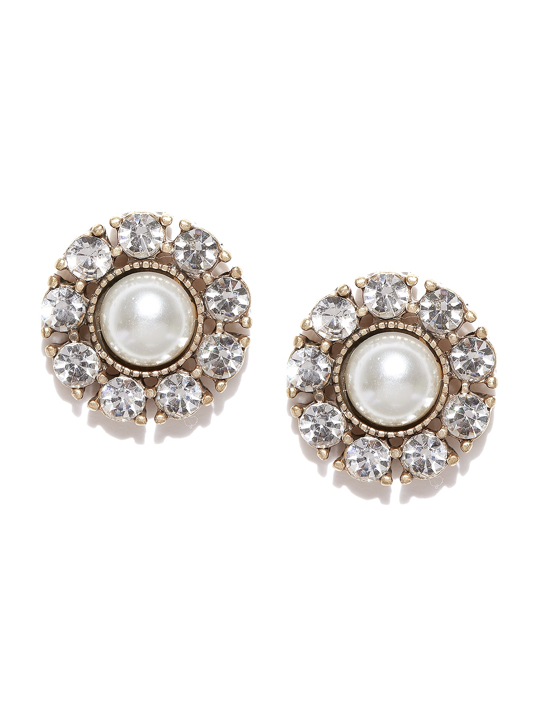 Buy FOREVER 21 Silver Toned Floral Stud Earrings Earrings for Women 1104738 Myntra