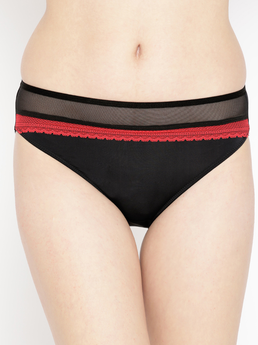 Aoba Women Black Solid Bikini Briefs AIP-6C