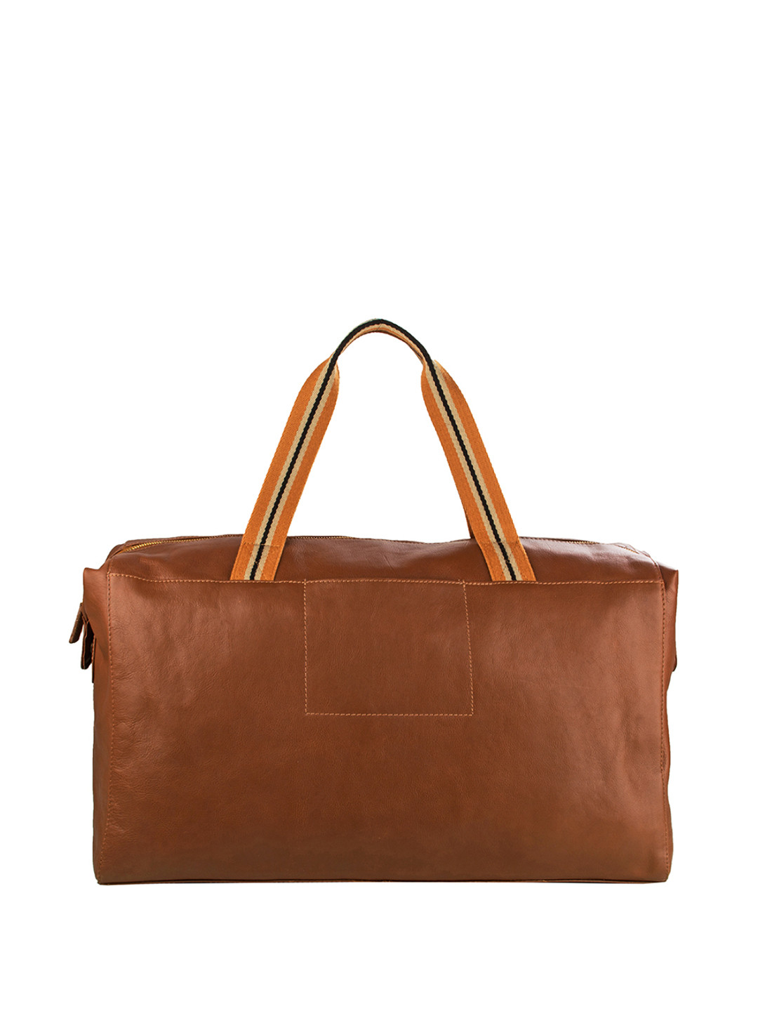 Hidesign Men Tan Brown Solid Leather Duffel Bag