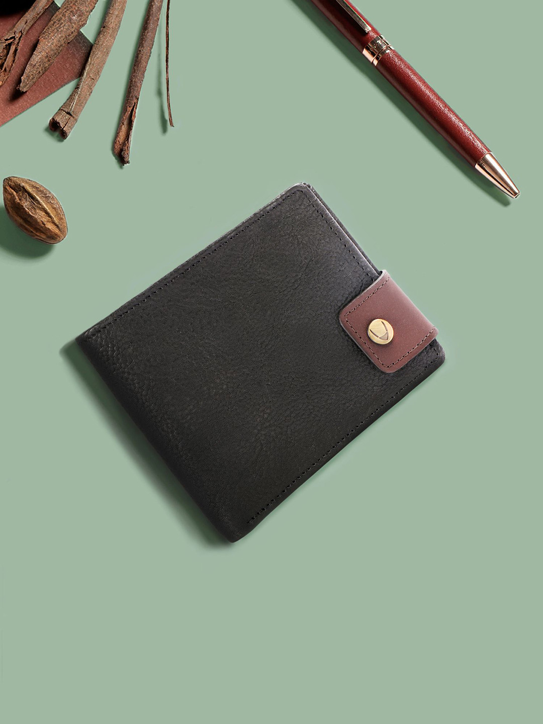 Hidesign 317-103 Tf Black Leather Bi-Fold Wallet