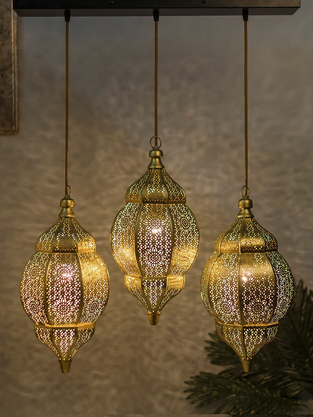 Homesake Gold-Toned  Handcrafted Moroccan Orb Cluster Light