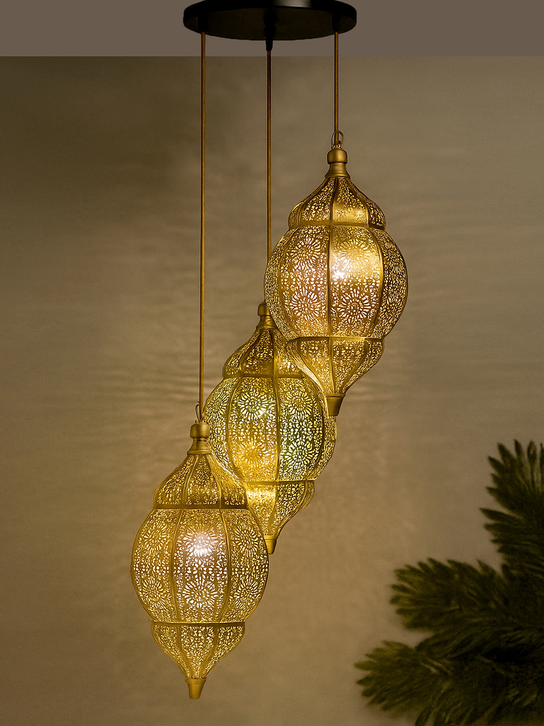 Homesake Gold-Toned Moroccan Orb Cluster Light