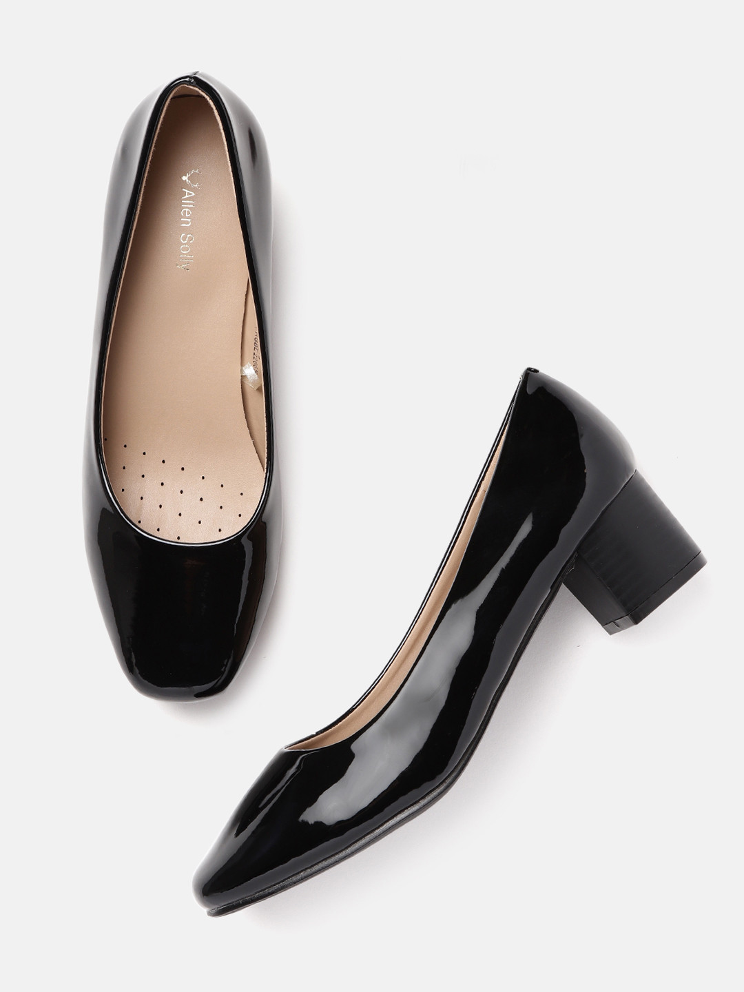 Buy Allen Solly Women Black Solid Pumps 