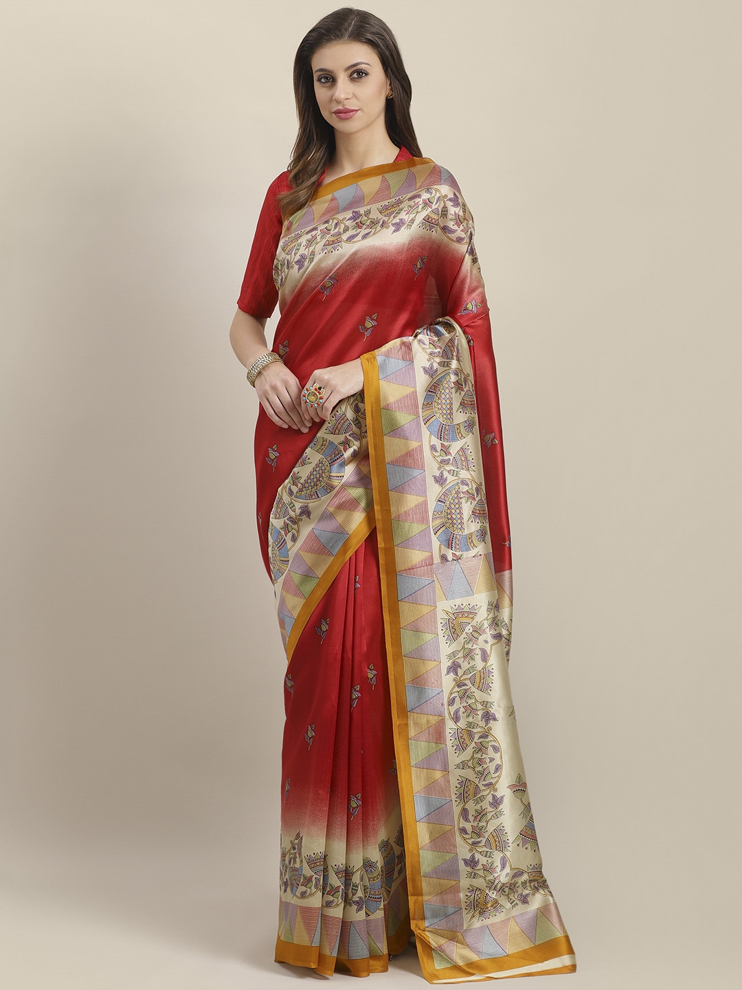 Bhagalpuri on sale sarees myntra