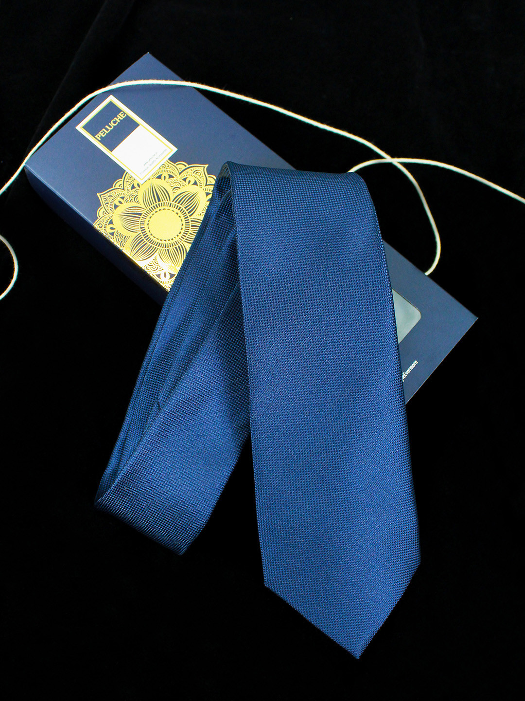 PELUCHE Blue Printed Broad Tie
