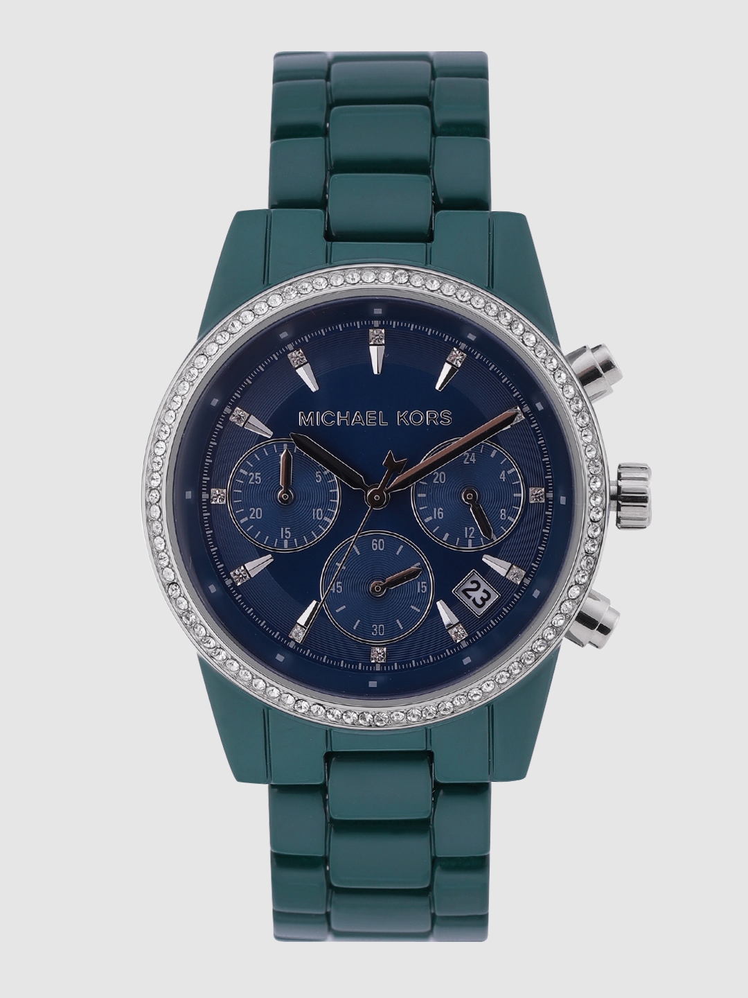 Navy blue michael kors watch clearance