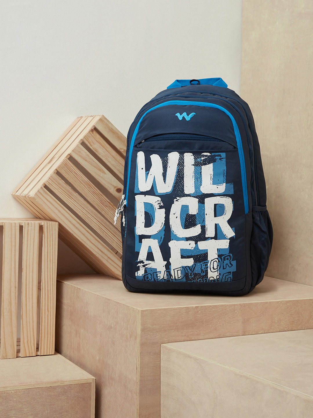 Wildcraft Backpack LP 10 Blue & White Brand Logo Printed Backpack