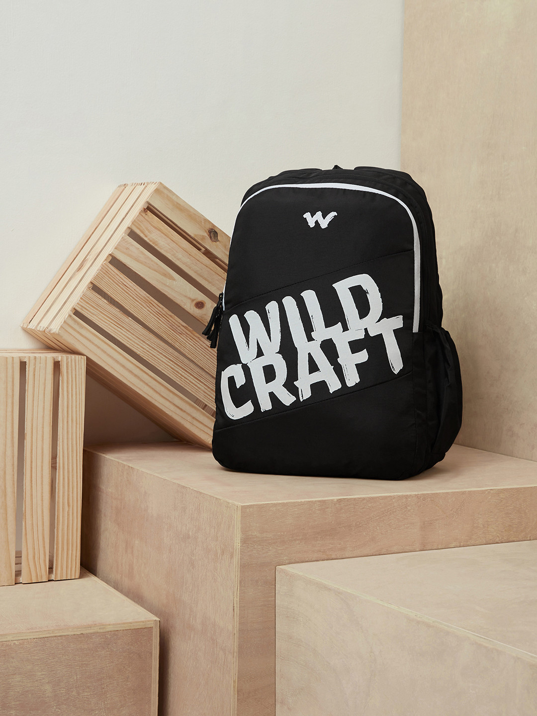 Wildcraft Unisex Black Brand Logo Printed Backpack LP 8 Backpack