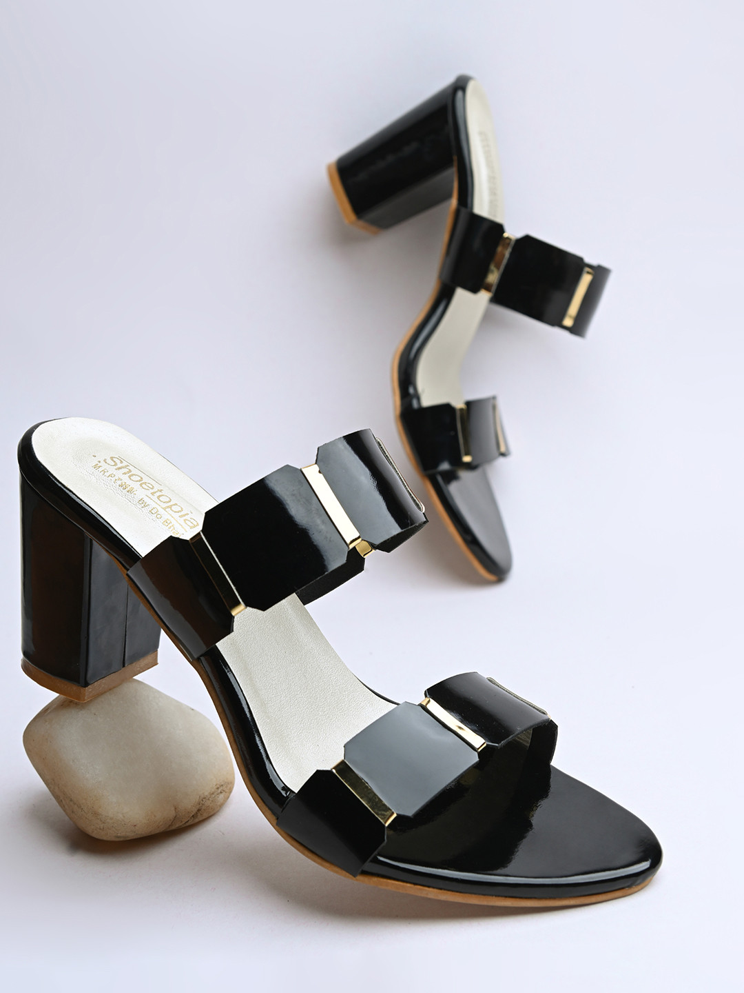 Shoetopia Women Black Solid Heels