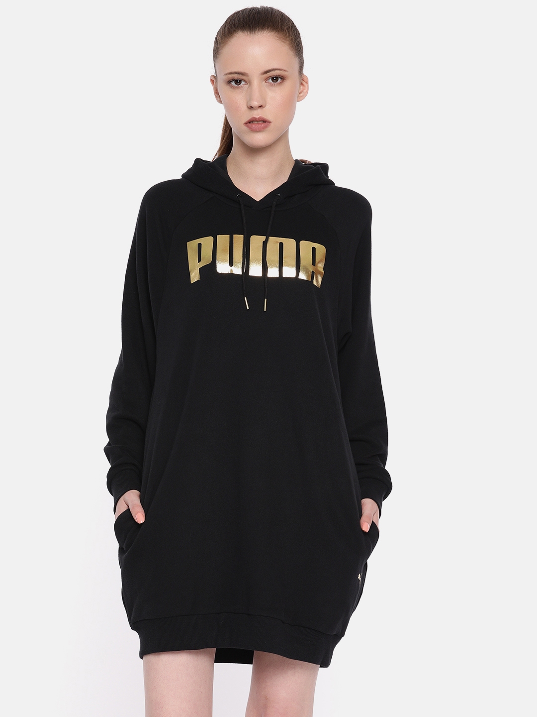 Buy Puma Women Black Printed TR Sweatshirt Dress Dresses for Women 11094648 Myntra