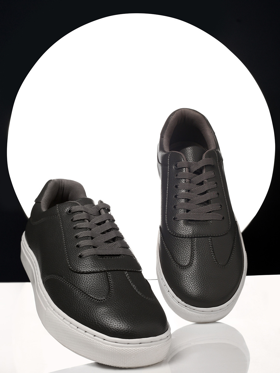 HIGHLANDER Men PU Lace-Up Sneakers