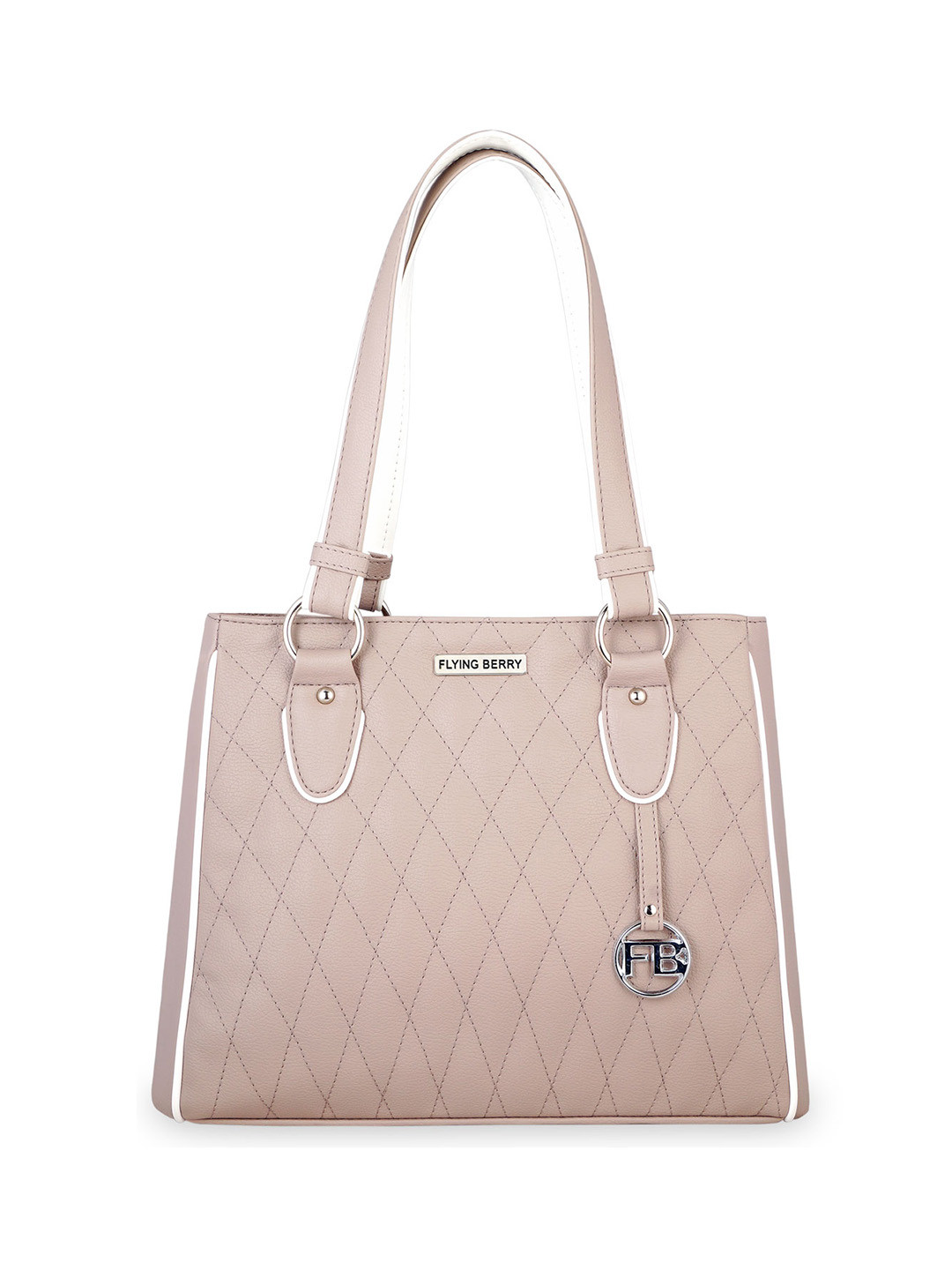 FLYING BERRY Mauve Self Design Handheld Bag