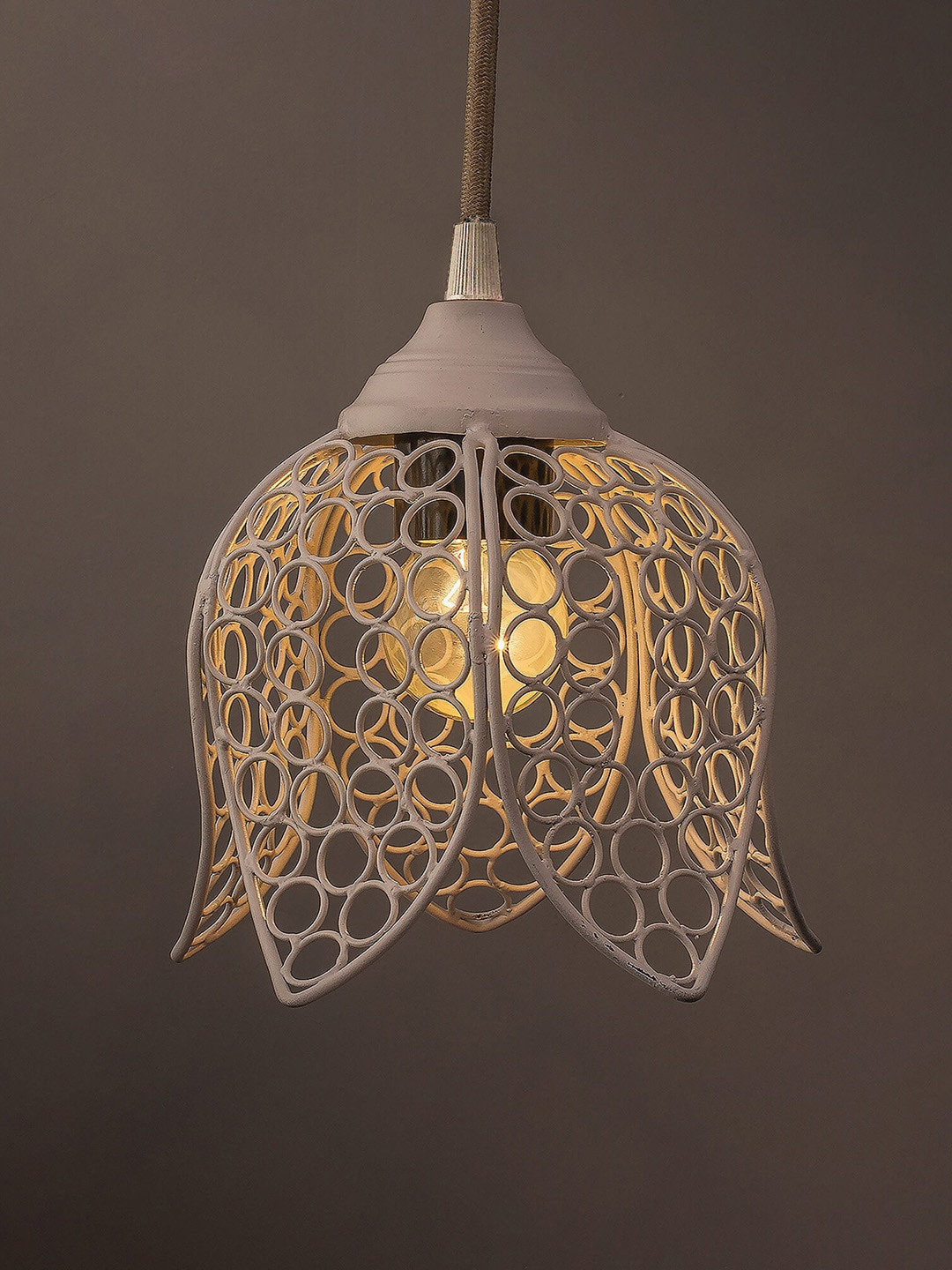Homesake White Solid Lotus Hanging Light