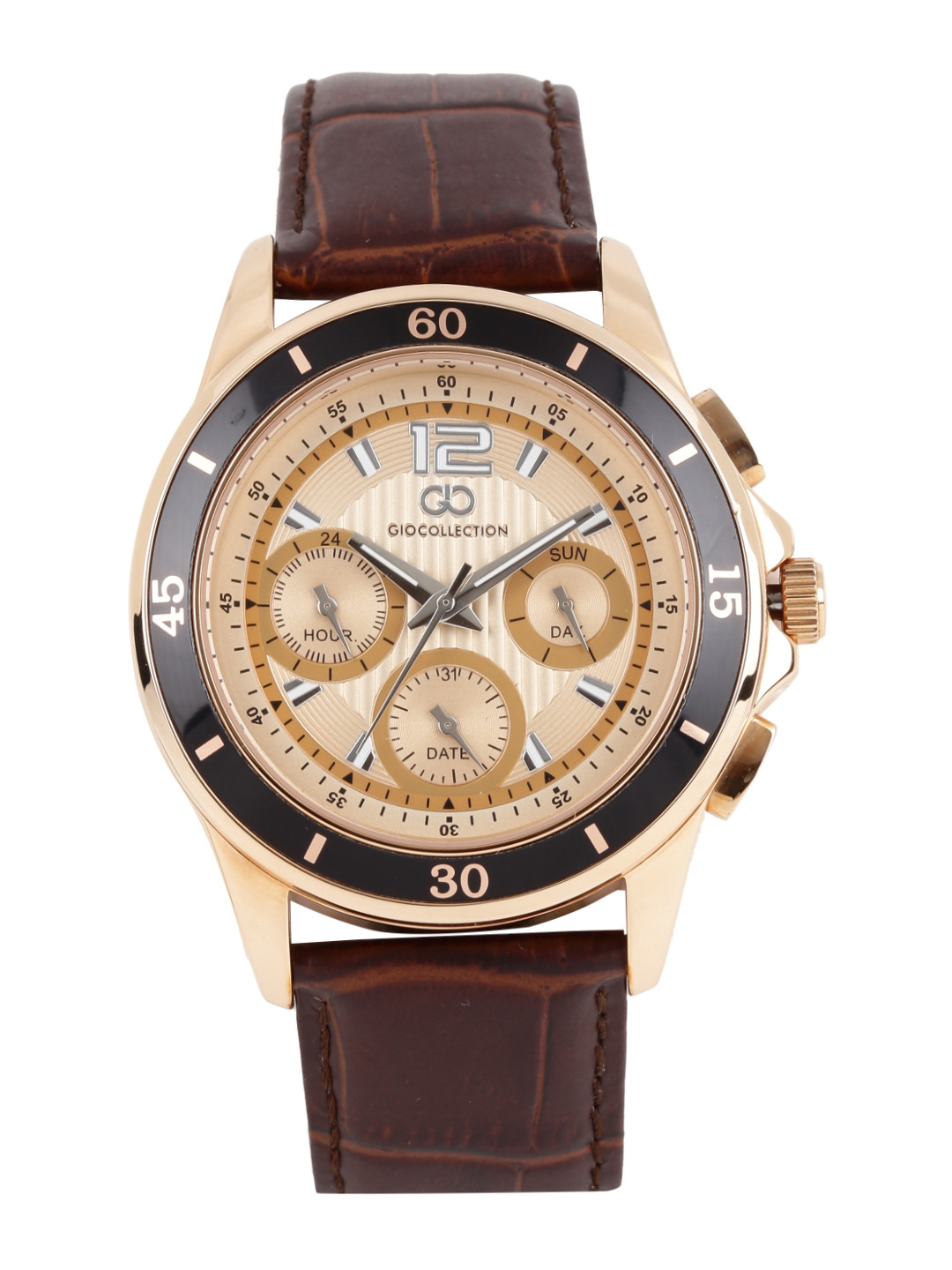 GIO COLLECTION Men Beige Multifunction Analogue Watch G1002-02