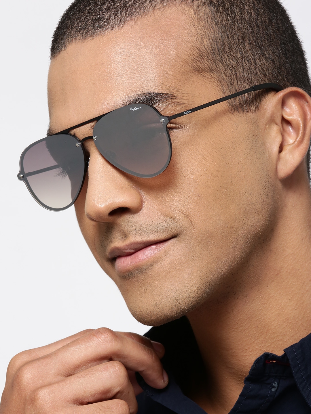 Buy Pepe Jeans Unisex Mirrored Aviator Sunglasses PJ5176C2