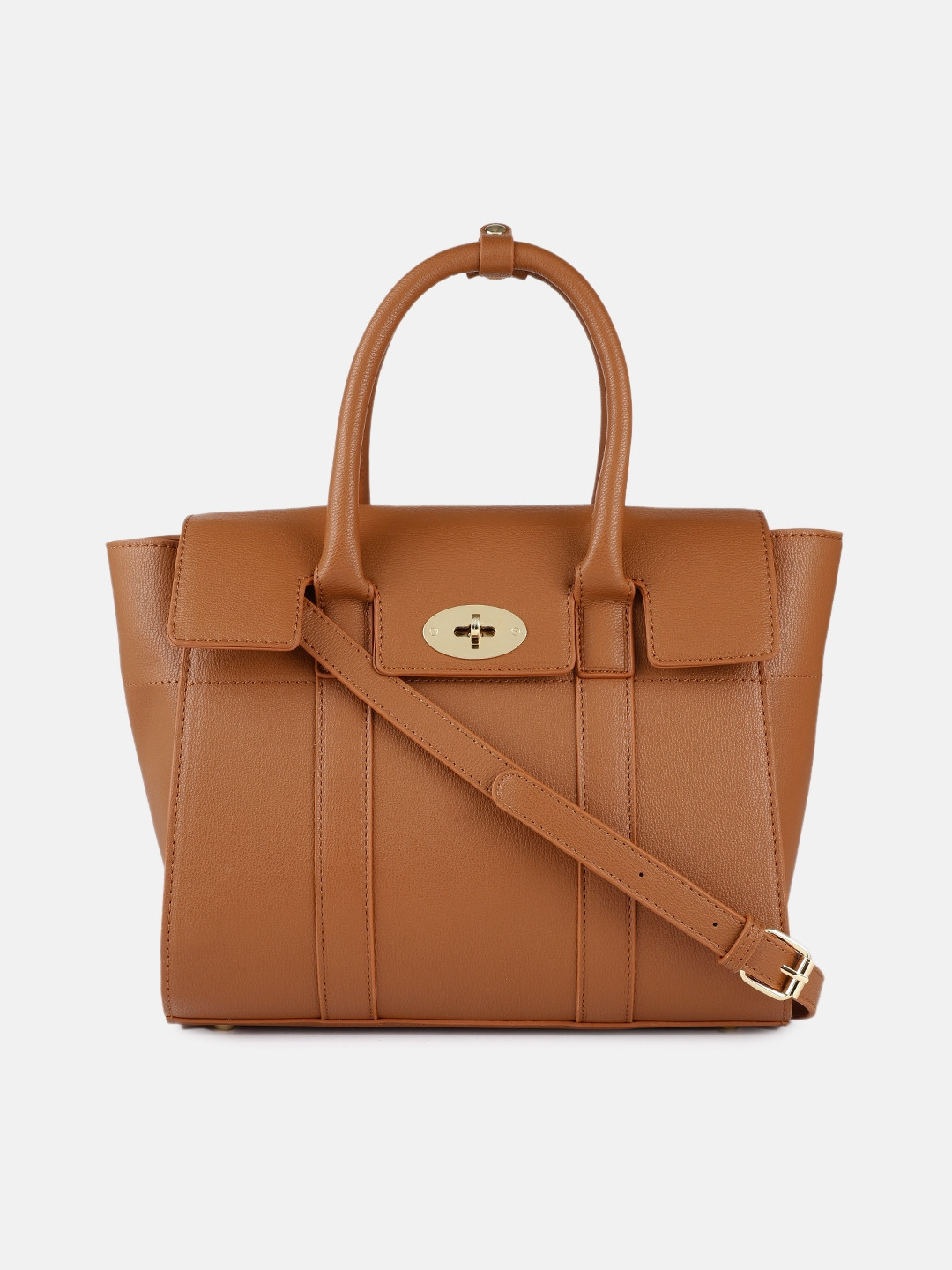 Mast & Harbour Brown Solid Handheld Bag