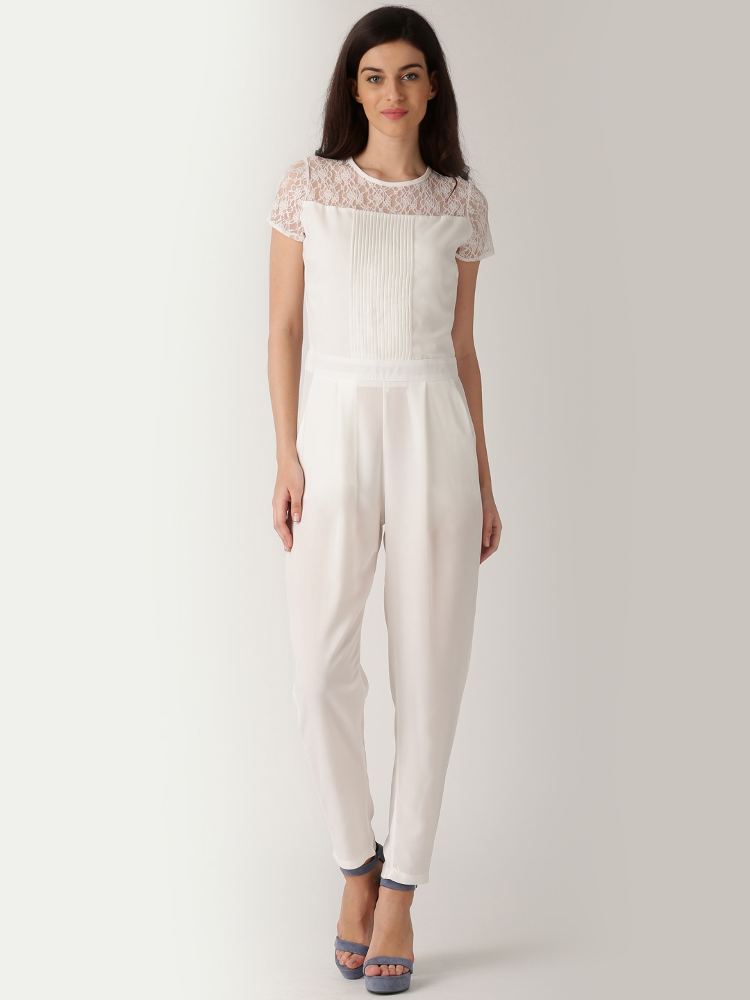 White polyester new arrivals jumpsuit