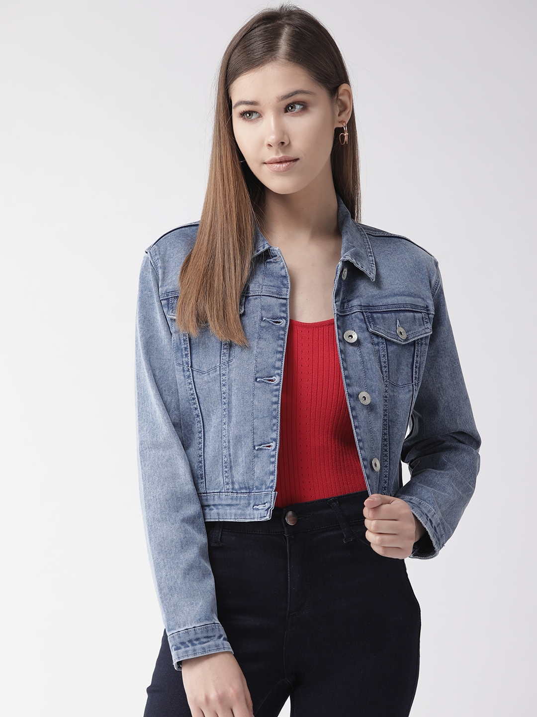 Denim Jacket - Light denim blue - Ladies | H&M US-anthinhphatland.vn