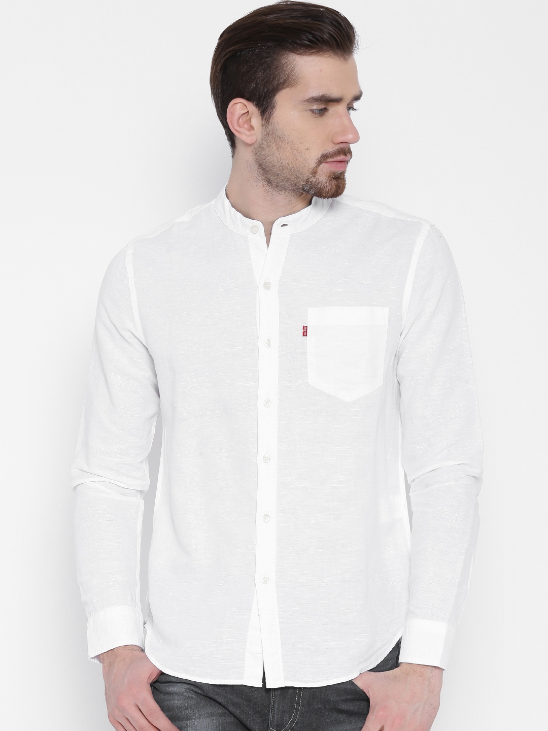 Buy Levis White Slim Fit Linen Casual Shirt - Shirts for Men 1118175 |  Myntra