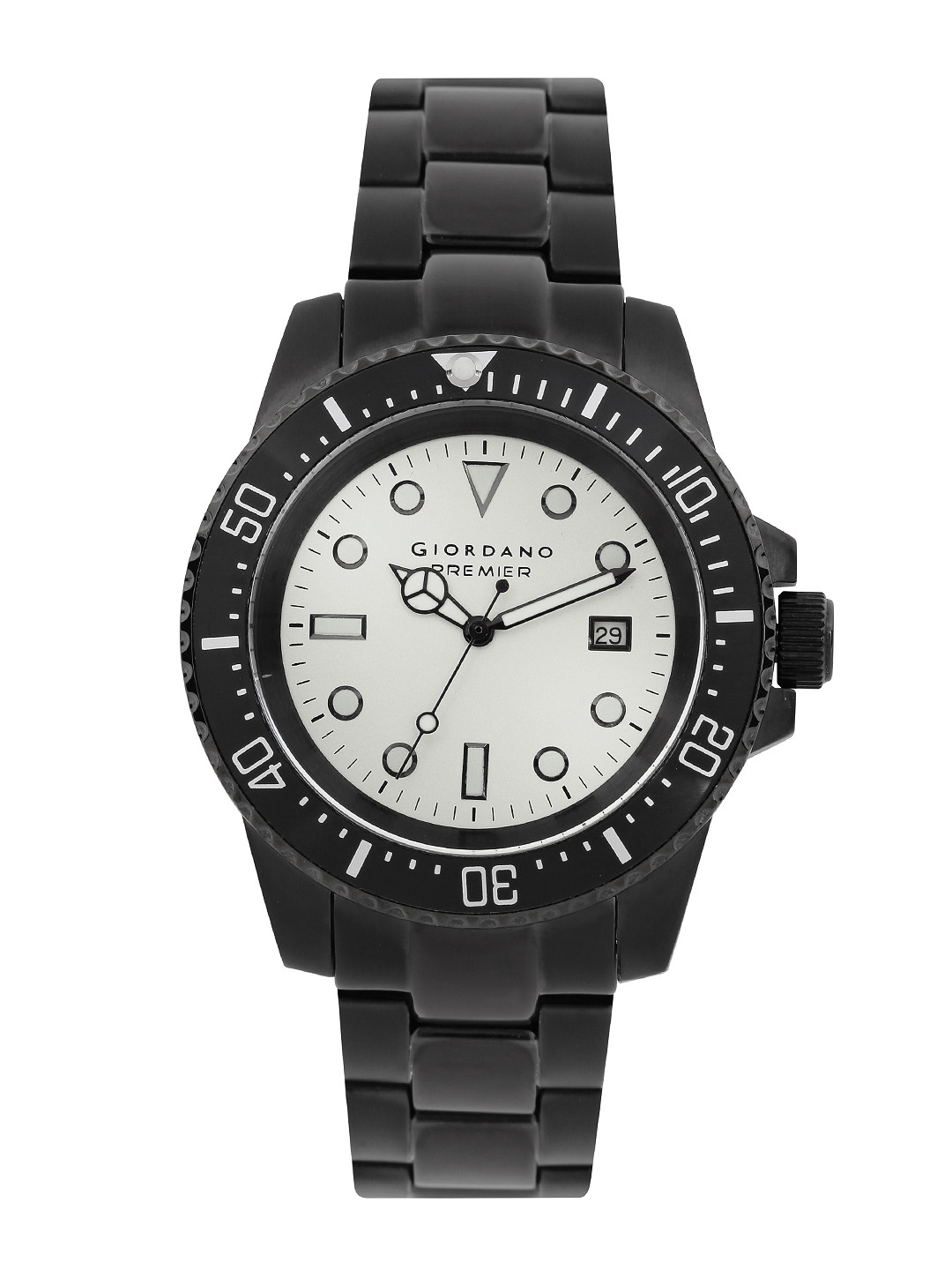 GIORDANO Premier Men Silver-Toned Dial Watch P155-55