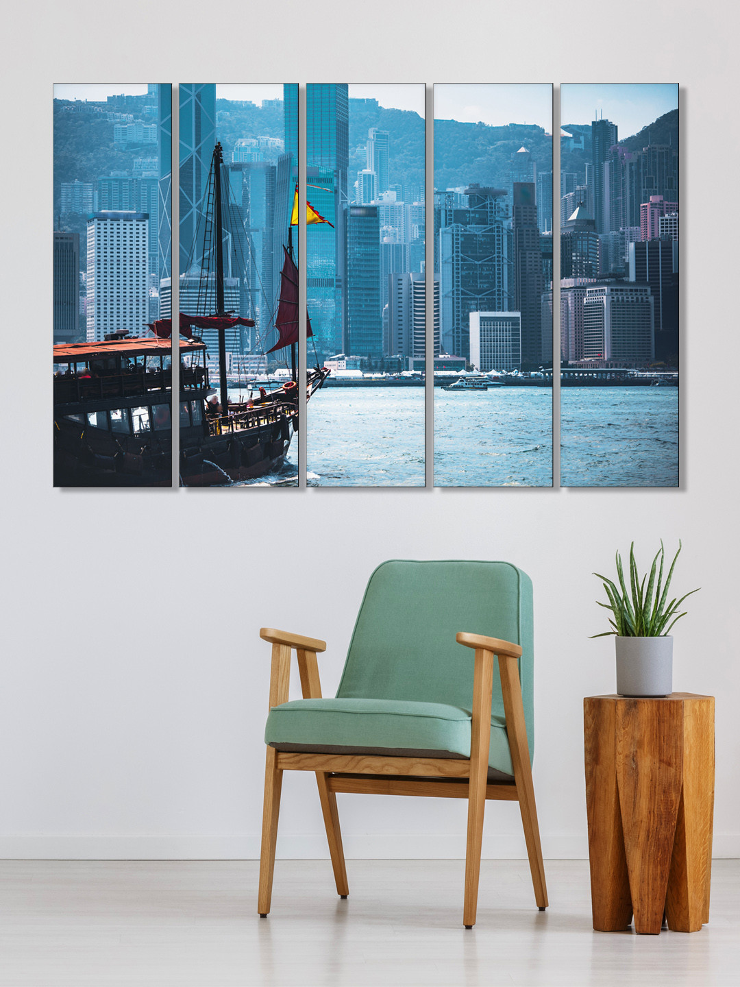 999Store Canvas 5 Piece Rectangle Paintings Wall Art-29.9 x 10.2In