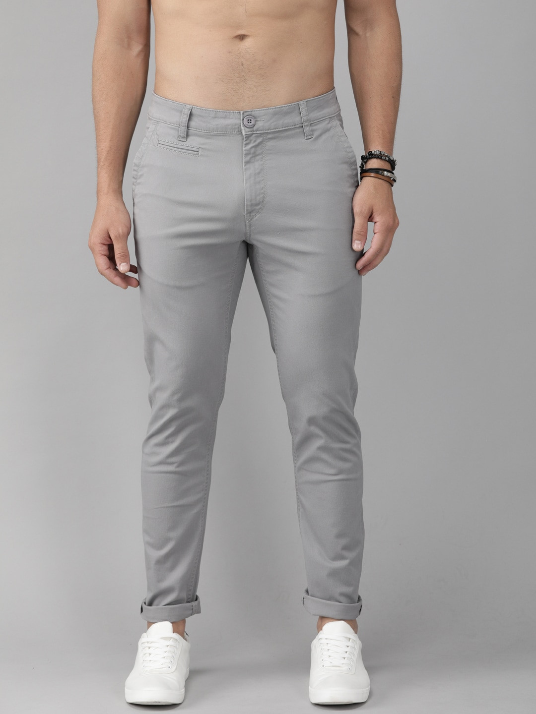 Roadster Men Grey RegularChinos