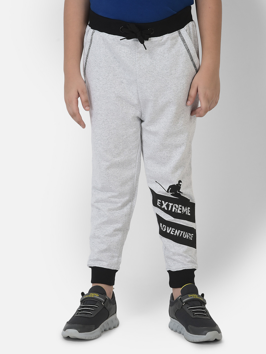 Cub McPaws Boys Grey & Black Graphic Print Joggers