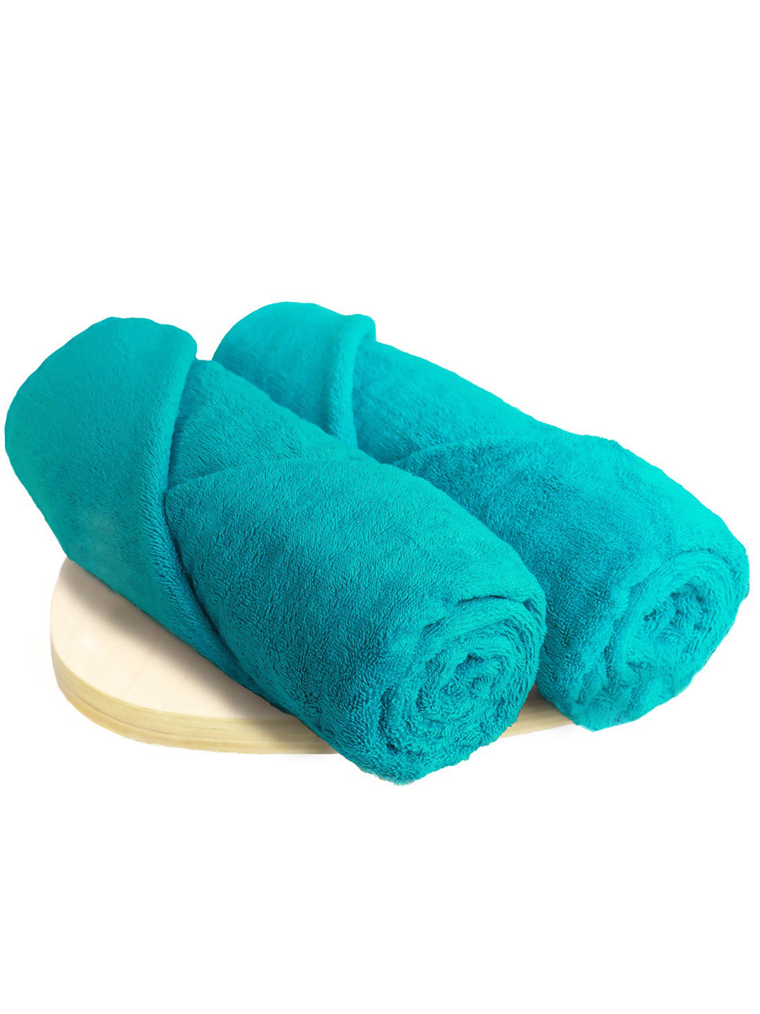 Heelium Teal Unisex Pack of 2 Bamboo Super Soft & Quick Drying 600 GSM Bath Towel