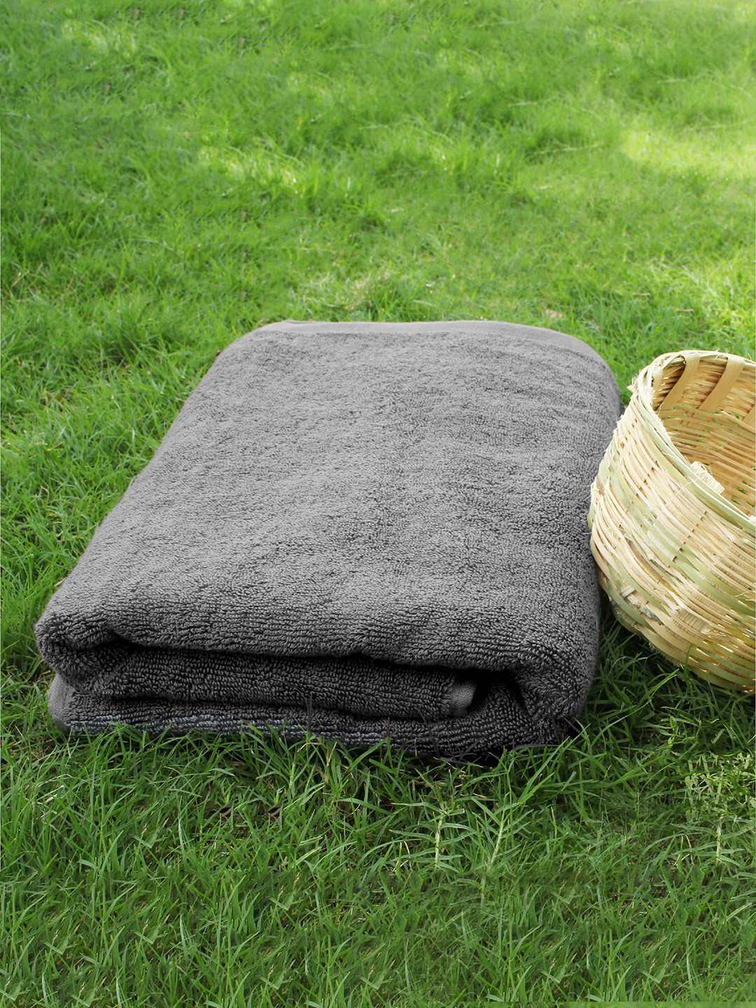 Heelium Grey Unisex Bamboo Super Soft & Quick Drying 600 GSM Bath Towel