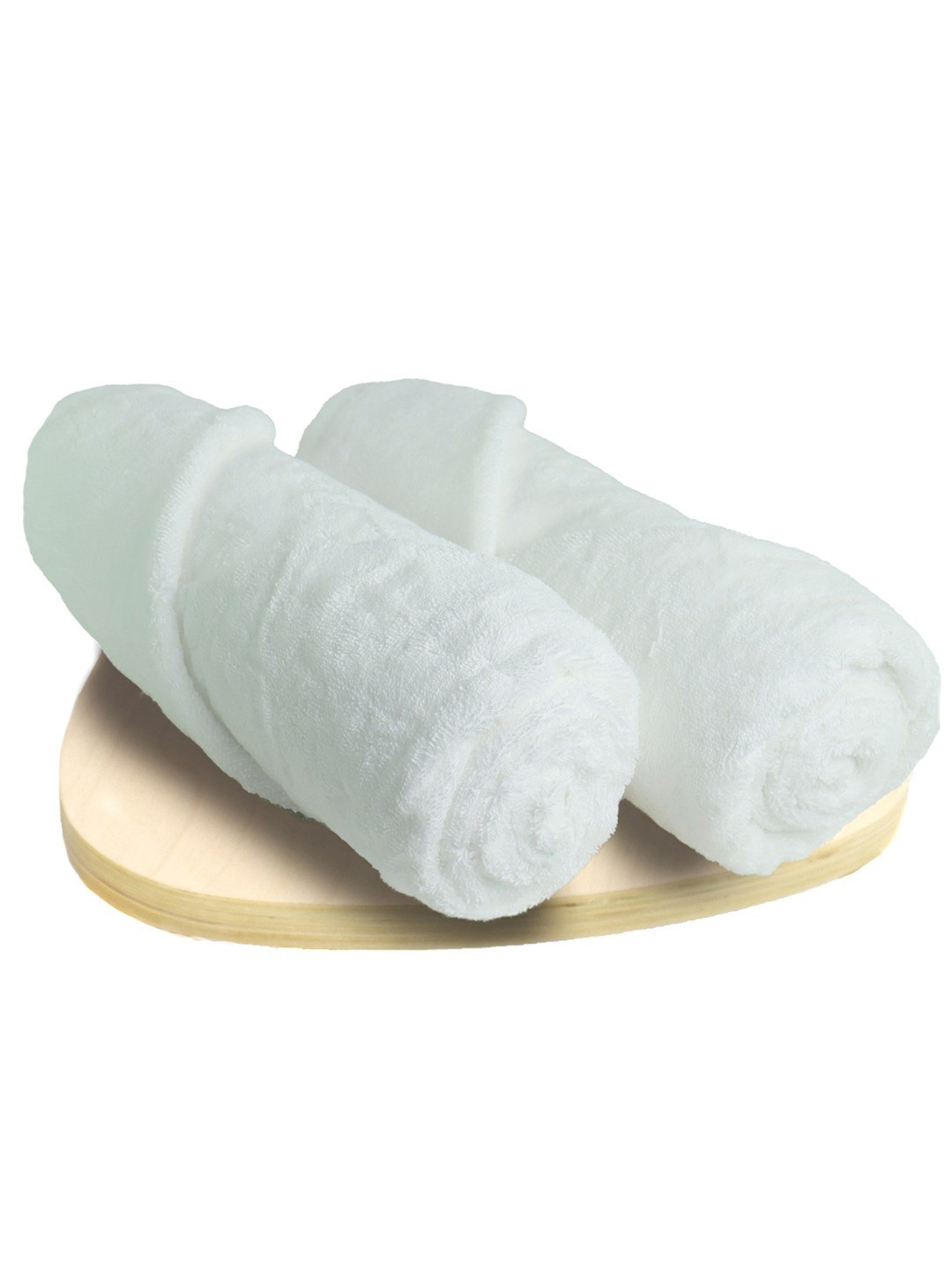 Heelium White Unisex Pack of 2 Bamboo Super Soft & Quick Drying 600 GSM Bath Towel