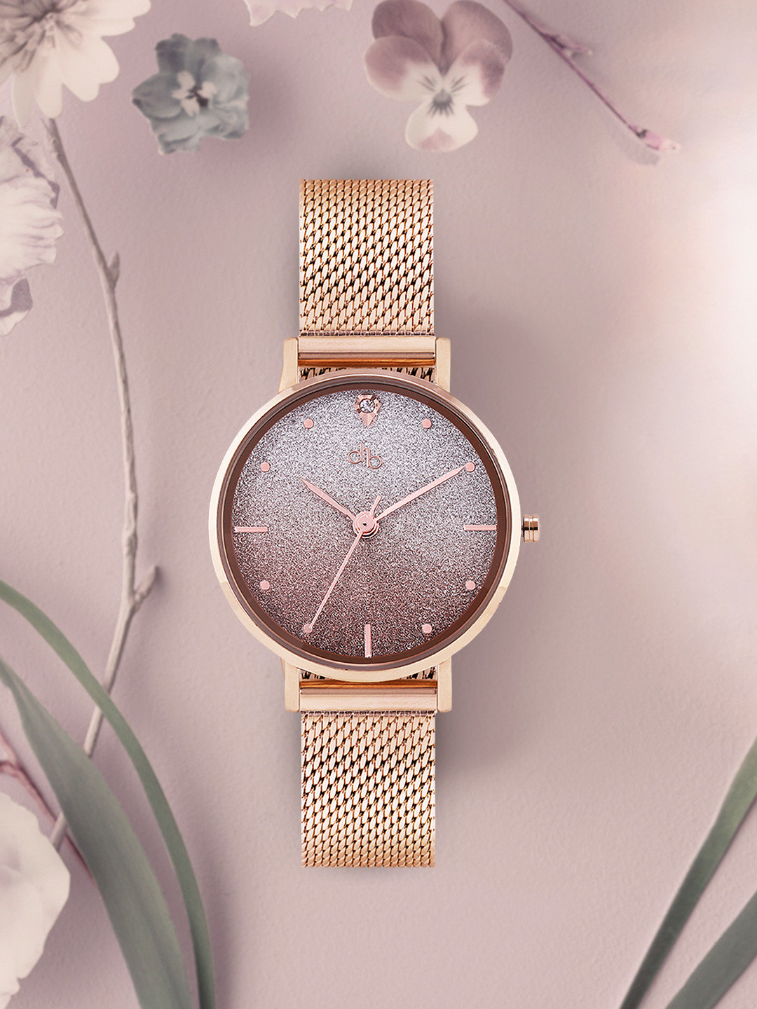 DressBerry Women Rose Gold Analogue Watch MFB-PN-LB-M1328