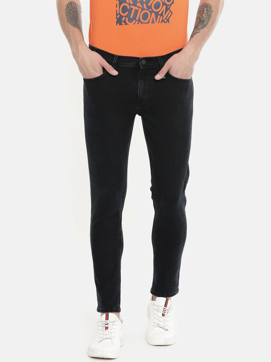 lee skinny men's blue jeans