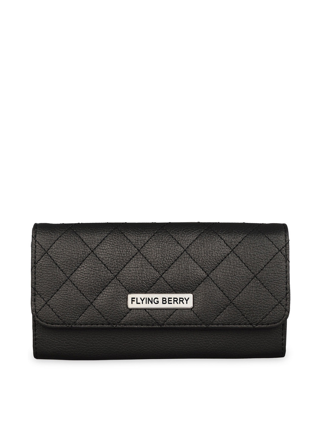 FLYING BERRY Black Solid Clutch