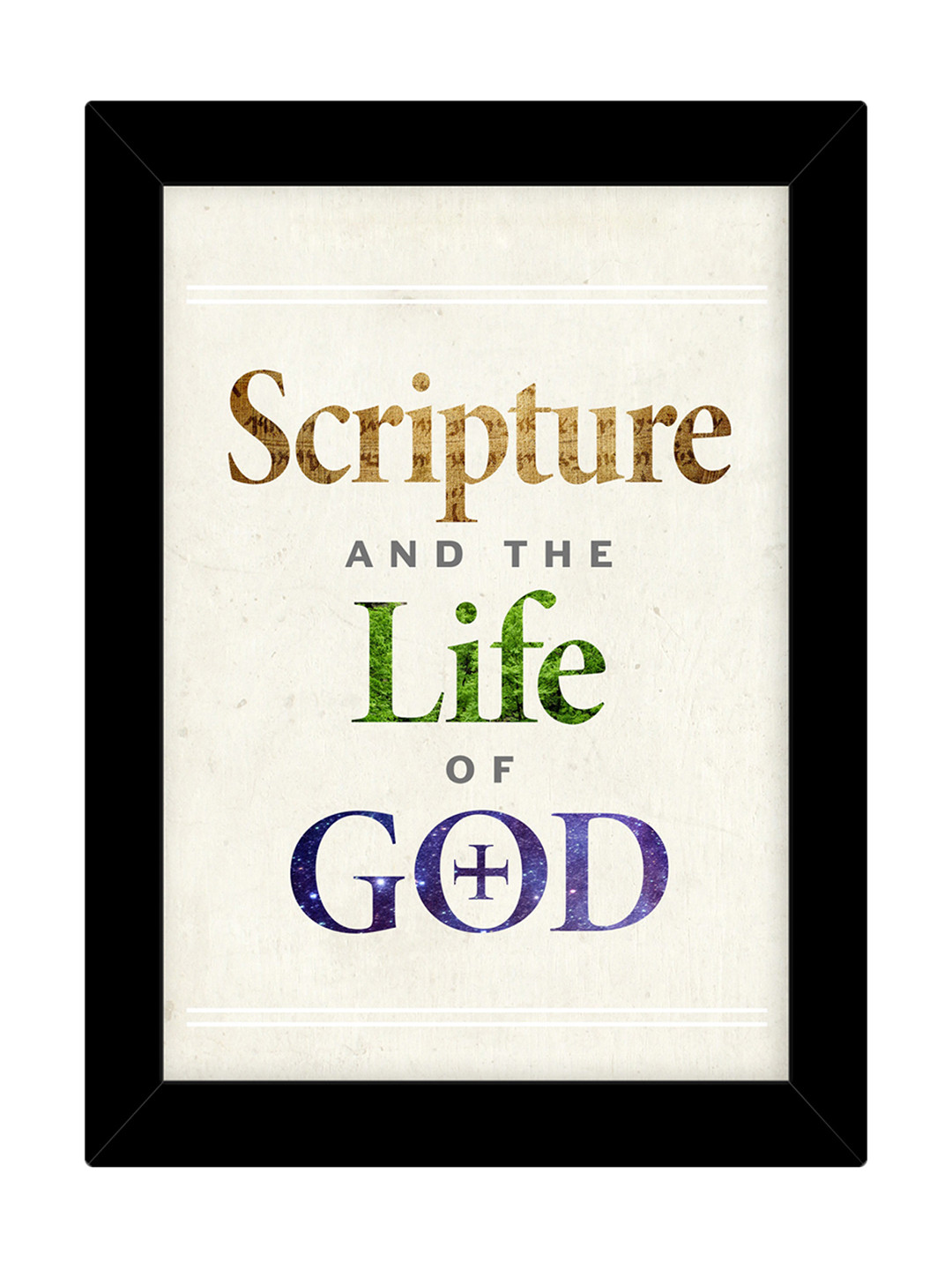 TIED RIBBONS Black And Cream Inspirational Framed Poster