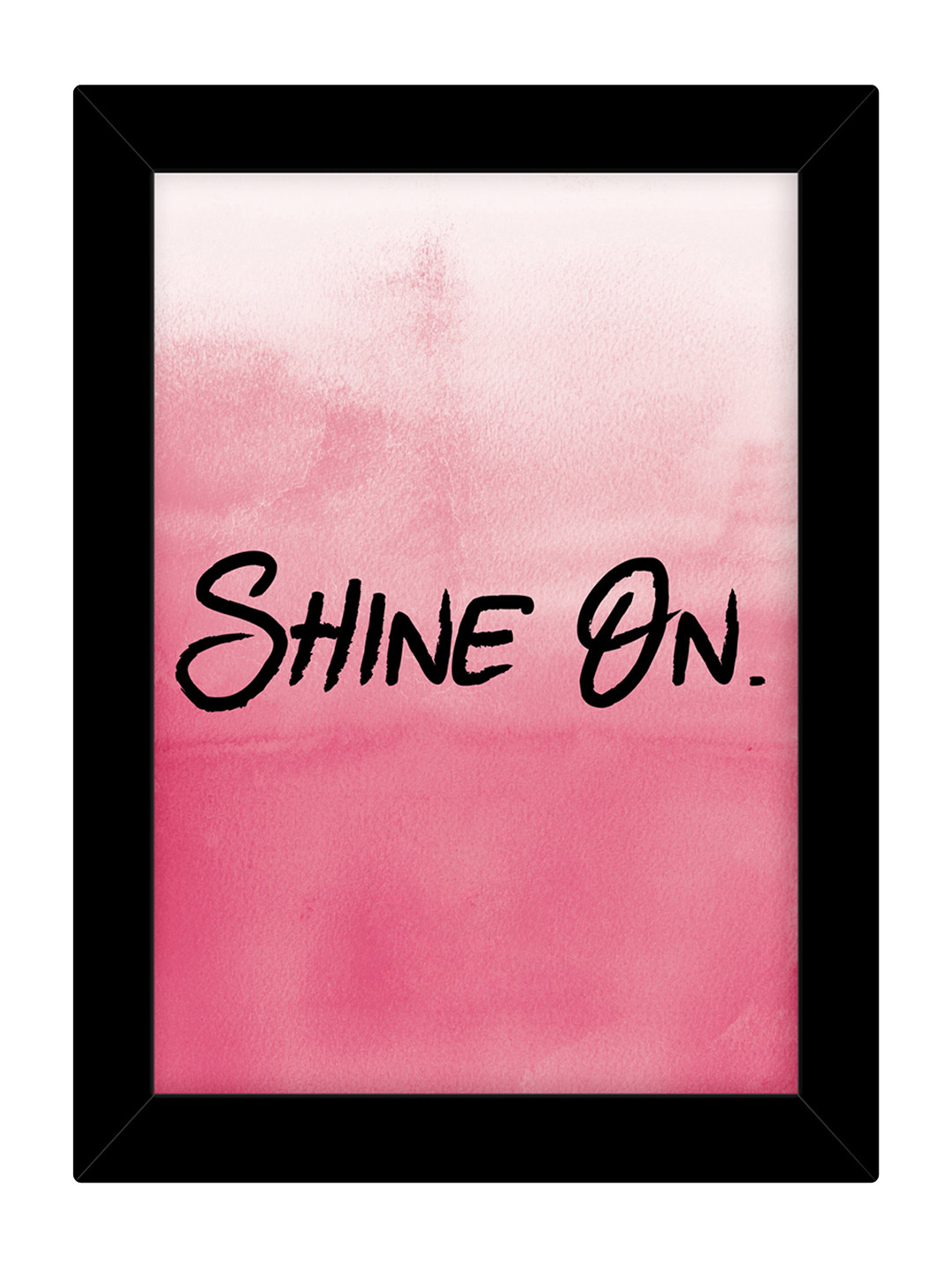 TIED RIBBONS Black & Pink Inspirational Printed Wall Art
