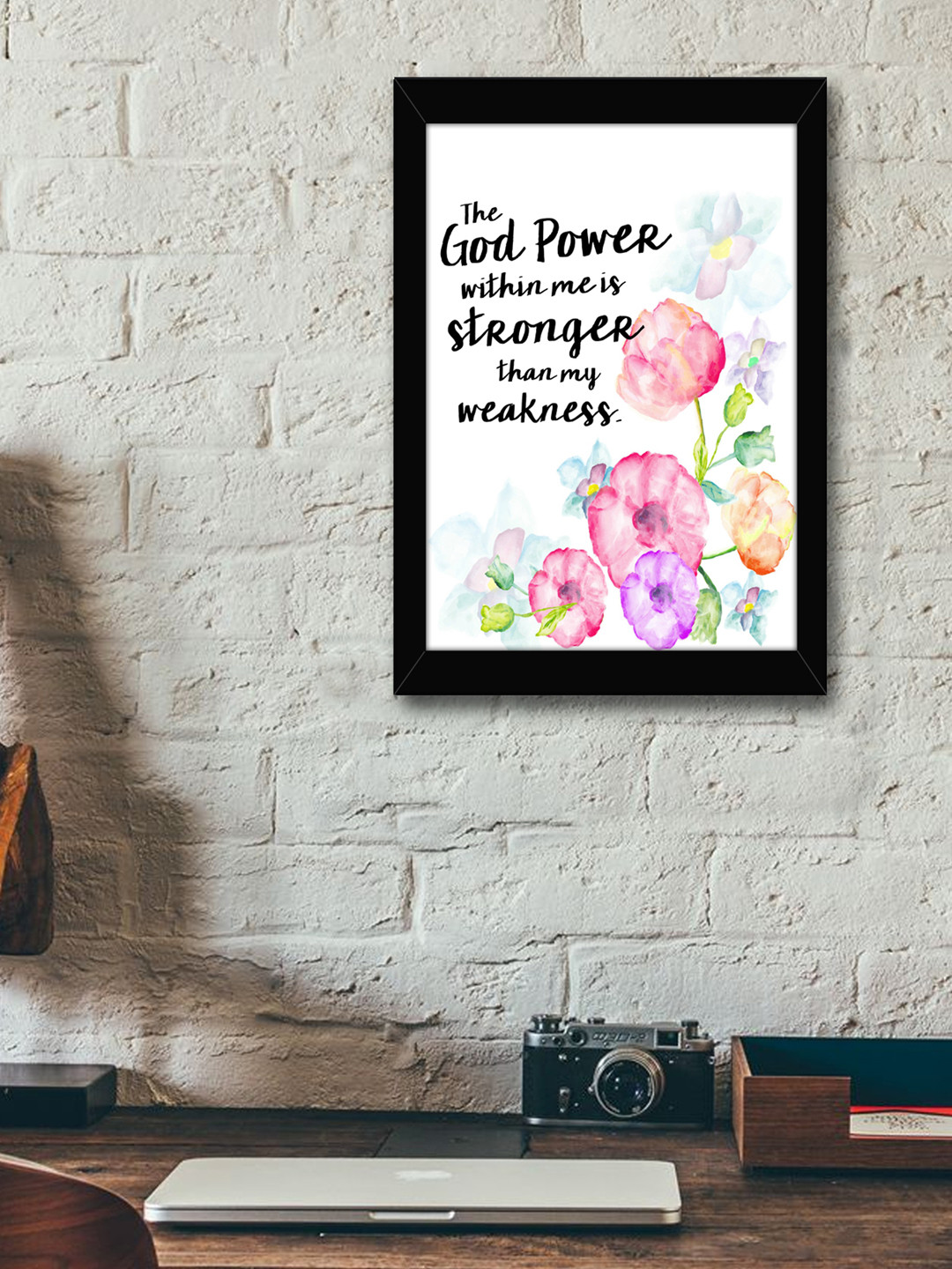 TIED RIBBONS  Black Solid Full Rim Rectangle Wall Art