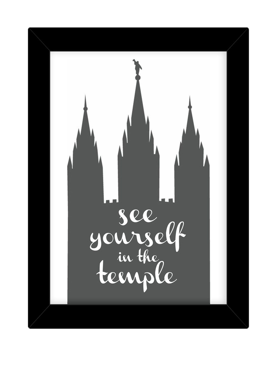 TIED RIBBONS Black & Grey Printed Inspirational Quotes Framed Wall Art