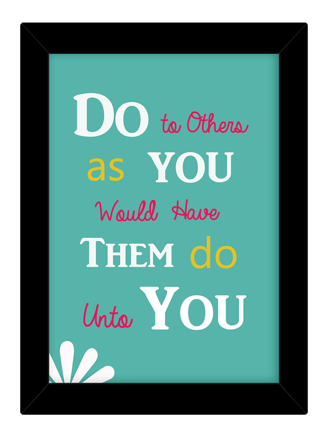 TIED RIBBONS Black & Green Inspirational Printed Wall Art