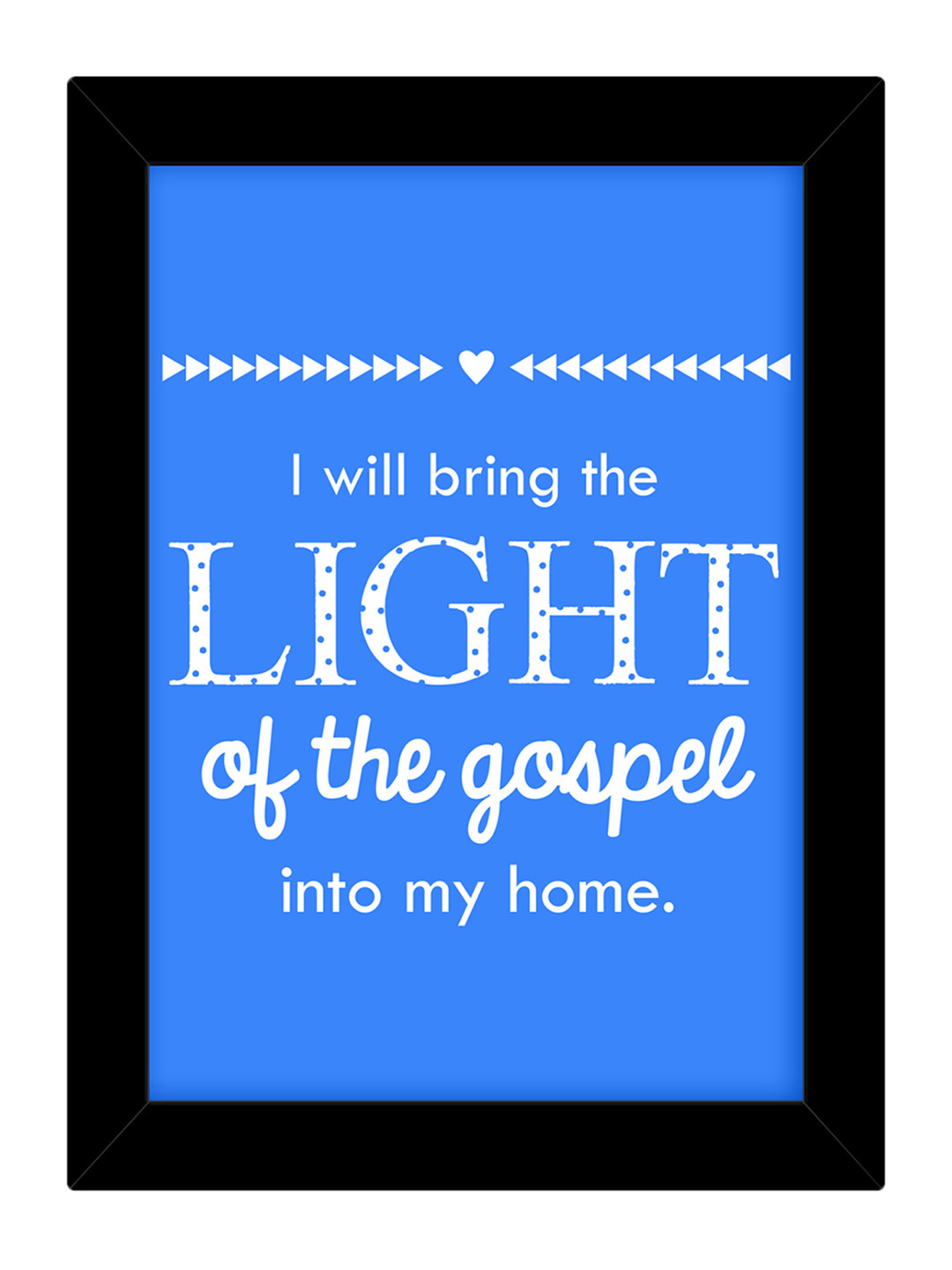 TIED RIBBONS Black & Blue Inspirational Printed Wall Art