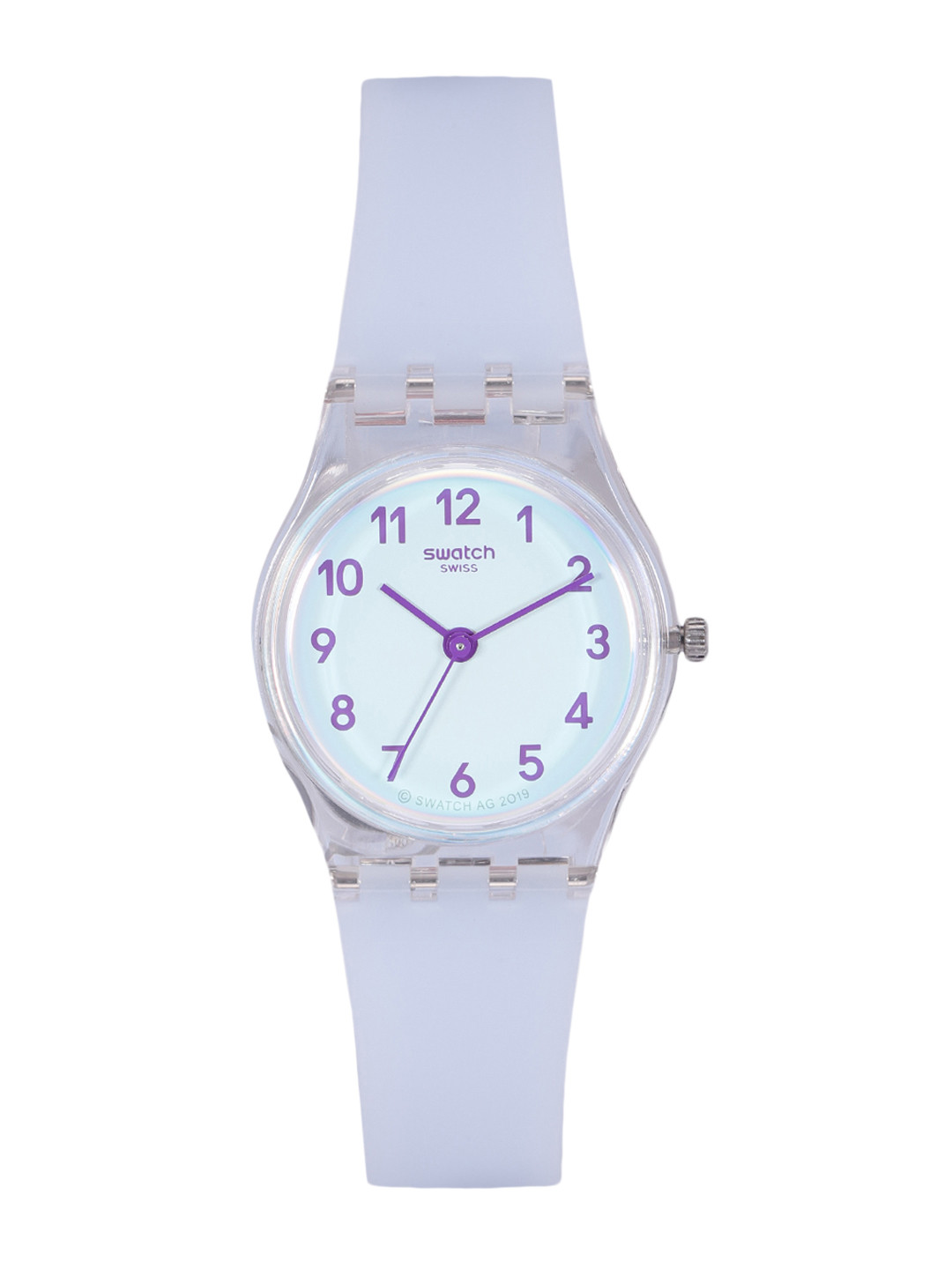 Swatch Women Blue Water Resistant Analogue Swiss Made Watch LK396