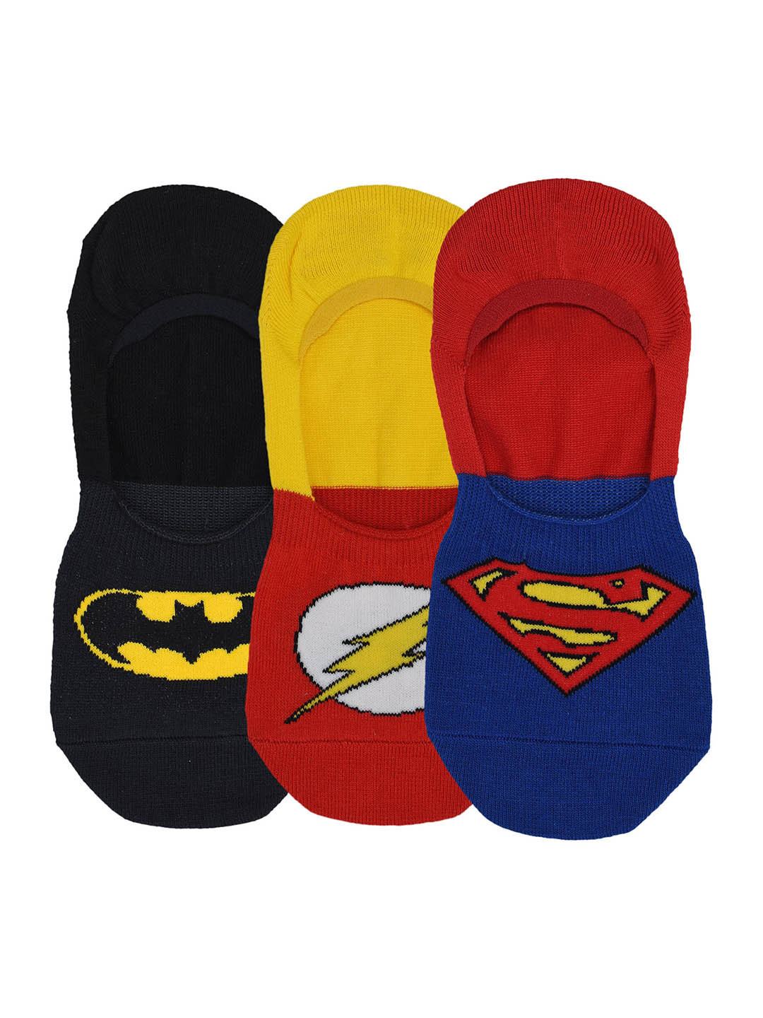 Justice League Men Pack of 3 Assorted Shoe Liners
