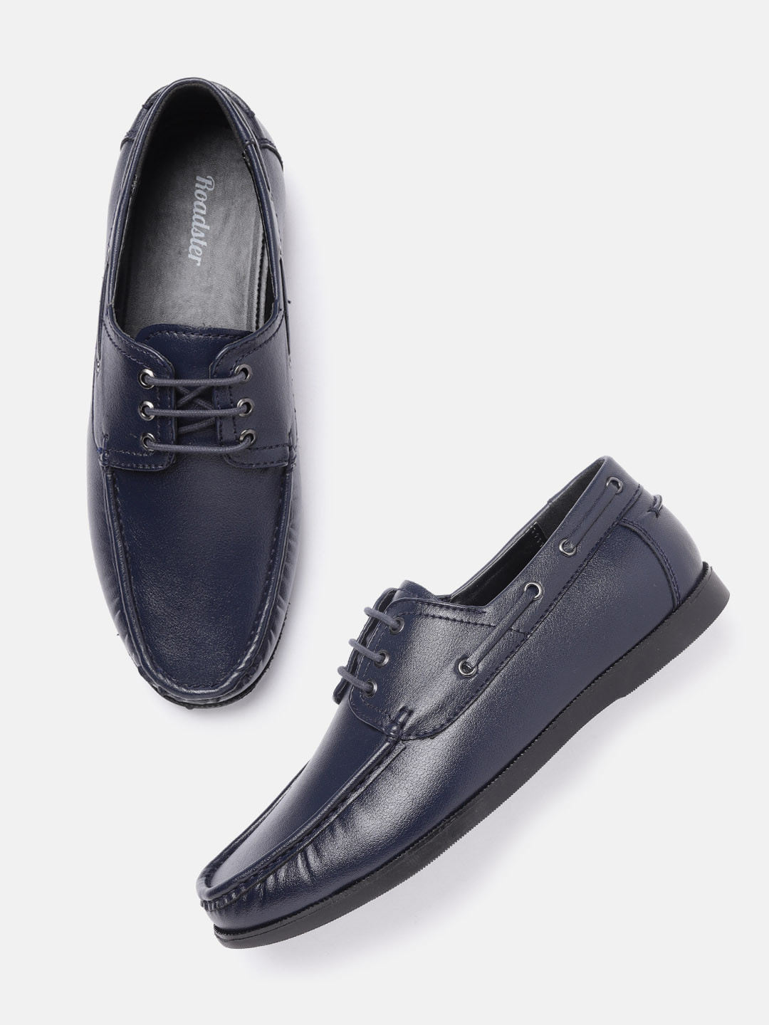 Roadster Men Navy Blue Boat Shoes