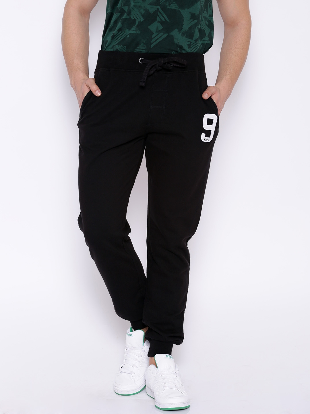 Buy VOI JEANS Black Mens Cut And Sew Black Track Pants  Shoppers Stop