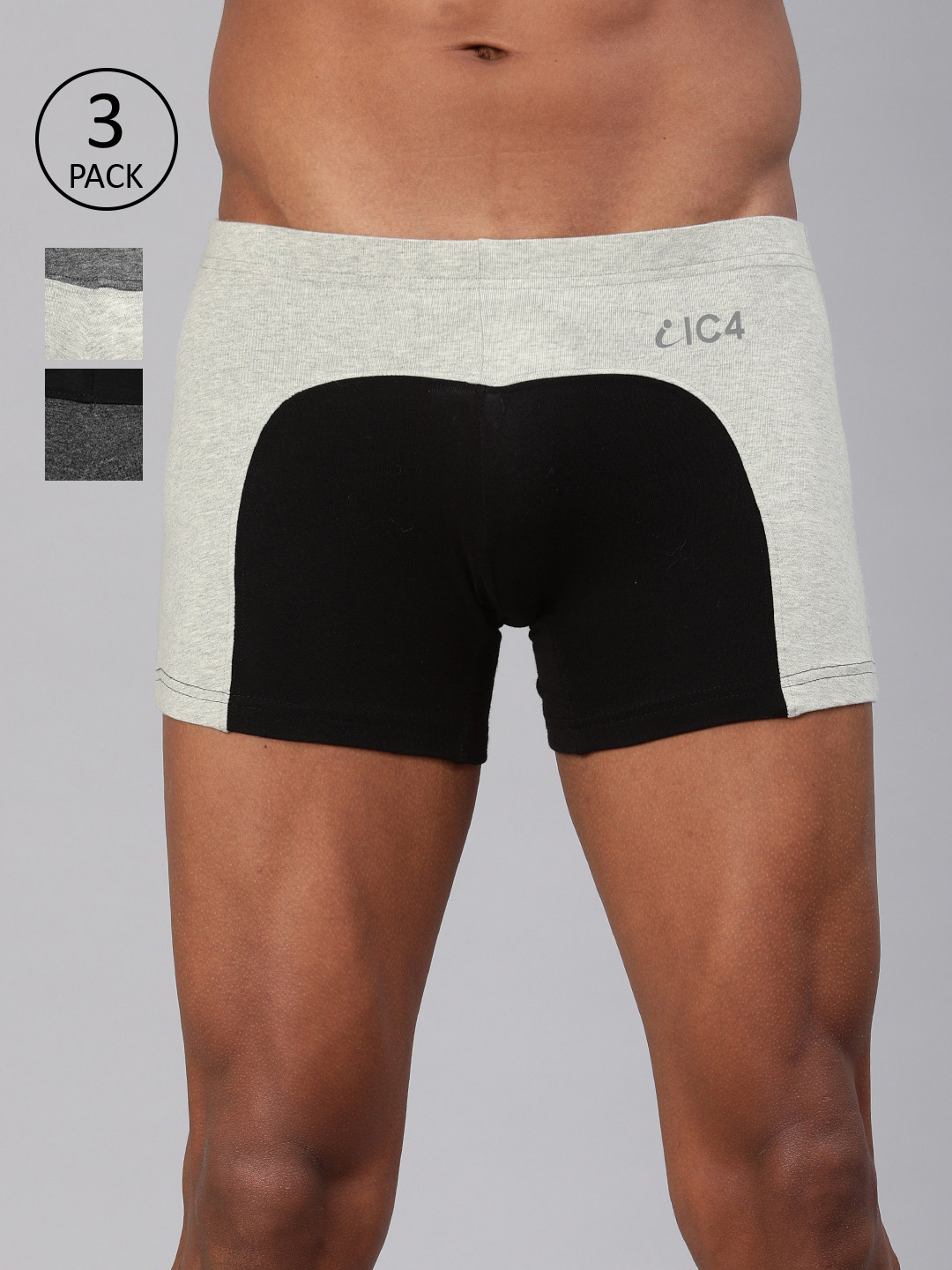 IC4 Men Pack of 3 Assorted Colourblocked Trunks 0296BCCGGBP3