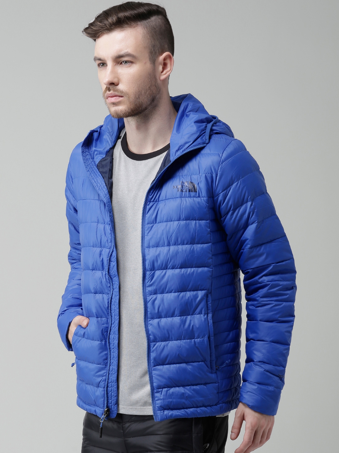 The North Face Blue Manchuria Padded Hooded Jacket