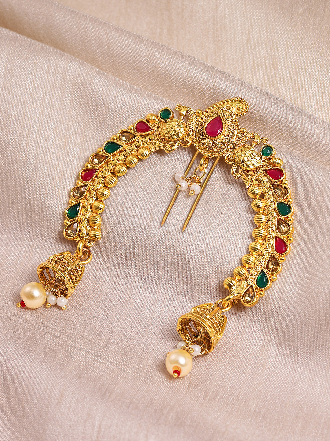 Peora Gold-Toned Embellished Hair Accessory Set